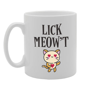Lick Meow'T Tea   Printed Tea Coffee Ceramic  Mg5324 - Funny Printed Coffee Mug - Great Gift Idea
