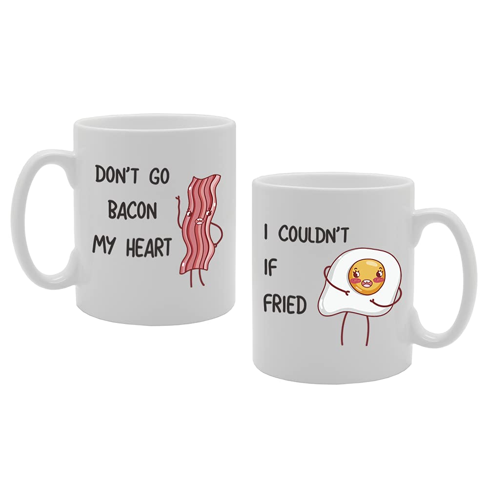 Dont Go Bacon My Heart I Couldn'T If I Fried Tea   Printed Tea Coffee Ceramic  Mg5395 - Funny Printed Coffee Mug - Great Gift Idea