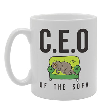Ceo Of The Sofa Tea   Printed Tea Coffee Ceramic  Mg5436 - Funny Printed Coffee Mug - Great Gift Idea