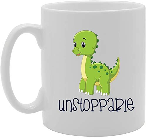 Father'S  Unstoppable Cute Dinosaur Dad   Printed Tea Coffee Ceramic  Mg3772 - Funny Printed Coffee Mug - Great Gift Idea