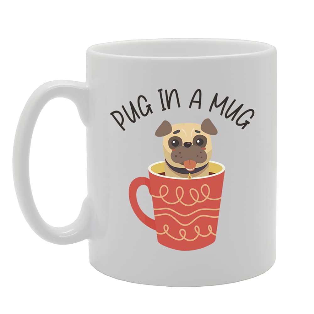 Pug In A  Tea   Printed Tea Coffee Ceramic  Mg5417 - Funny Printed Coffee Mug - Great Gift Idea