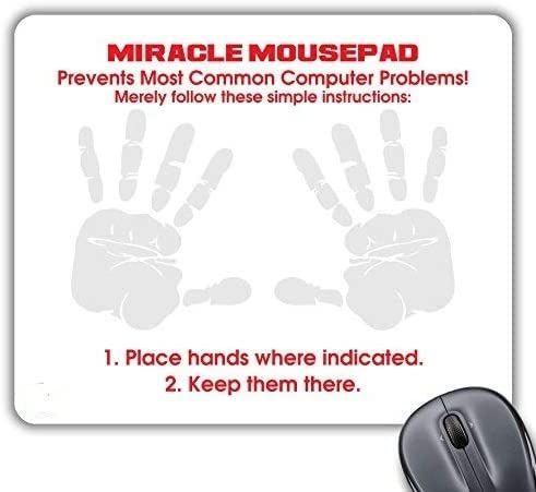 CP258 MIRACLE MOUSEPAD Prevents Most Common Computer Problems! Novelty Gift Printed PC Laptop Computer Mouse Mat Pad