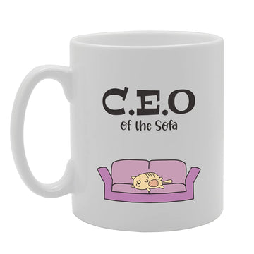 C.E.O Of The Sofa Tea   Printed Tea Coffee Ceramic  Mg5333 - Funny Printed Coffee Mug - Great Gift Idea