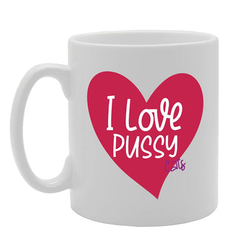 I Love Pussy Cats Tea   Printed Tea Coffee Ceramic  Mg5356 - Funny Printed Coffee Mug - Great Gift Idea