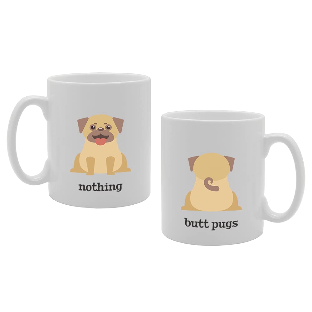 Nothing But Pugs Tea   Printed Tea Coffee Ceramic  Mg5489 - Funny Printed Coffee Mug - Great Gift Idea