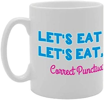 Let'S Eat Grandad Correct Punctuation Saves Lives -   Printed Tea Coffee Ceramic  Mg2857 - Funny Printed Coffee Mug - Great Gift Idea