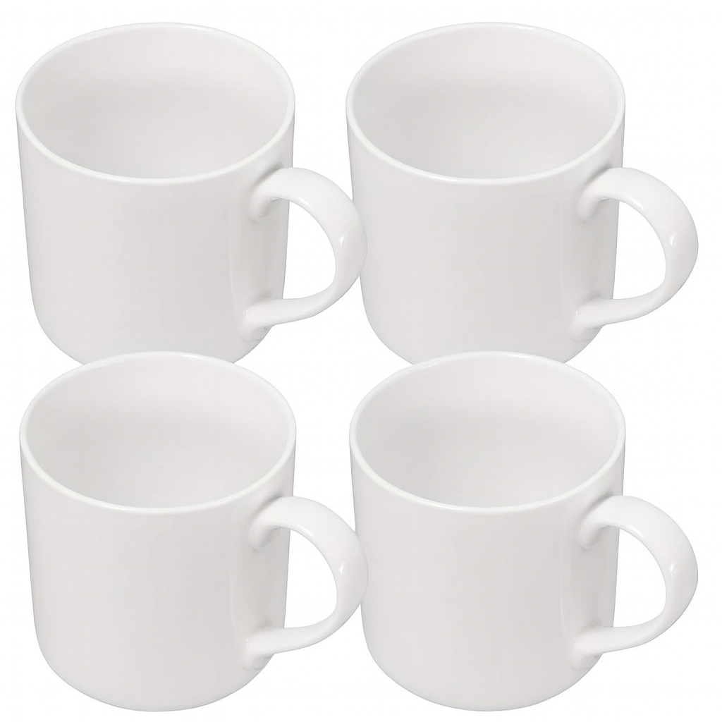6 Large Balmoral Bone China Mug – 10oz White Coffee & Tea Cup (Approx. 90mm Height) | Microwave & Dishwasher Safe | Single or Set Options