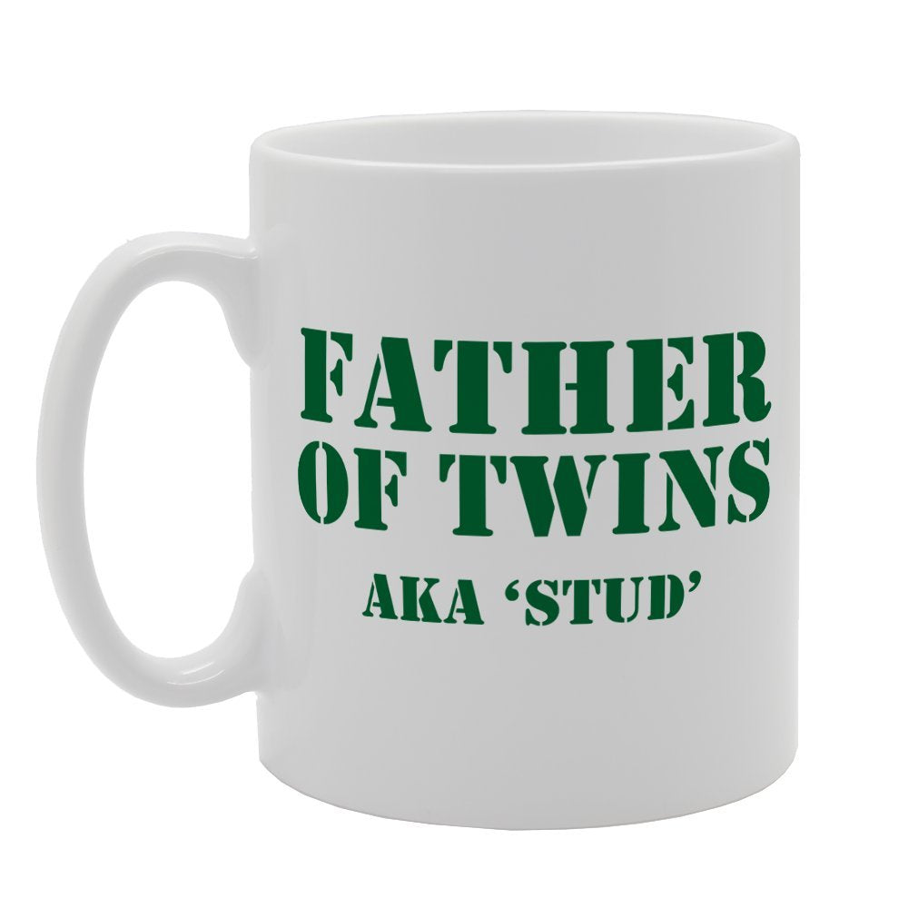 Father Of Twins Aka Stud   Printed Tea Coffee Ceramic  Mg1825 - Funny Printed Coffee Mug - Great Gift Idea