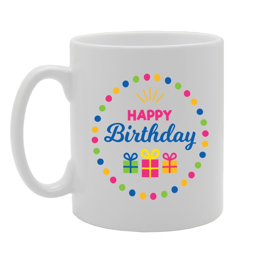Happy Birthday   Printed Tea Coffee Ceramic  Mg3695 - Funny Printed Coffee Mug - Great Gift Idea