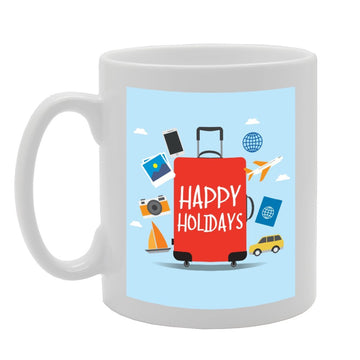 Happy Holidays   Printed Tea Coffee Ceramic  Mg3679 - Funny Printed Coffee Mug - Great Gift Idea