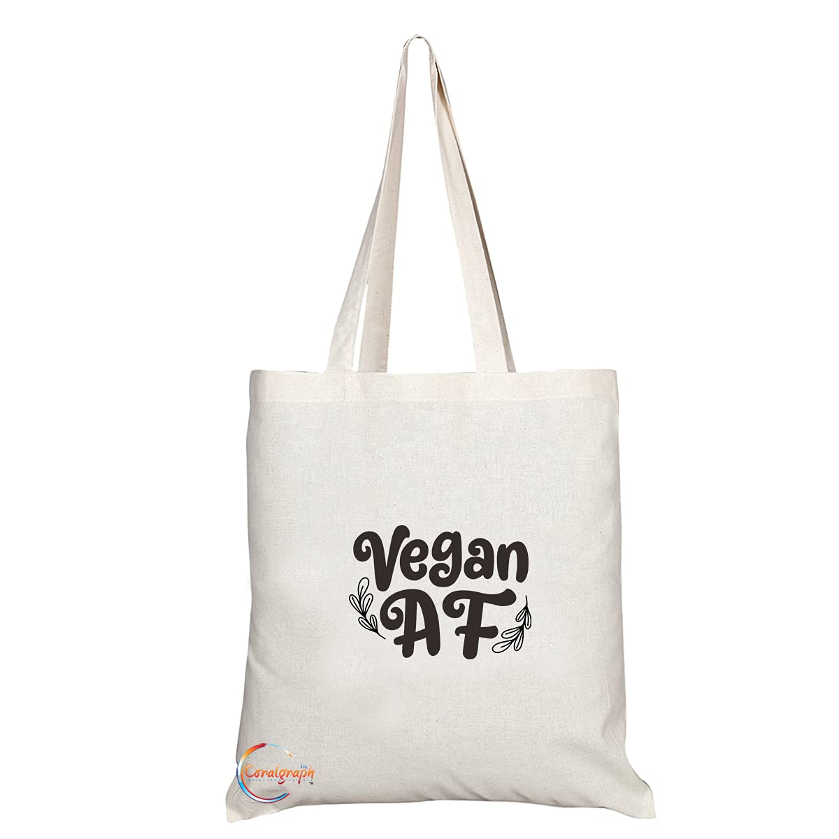 TB1456 Vegan AF Novelty Present Gift Printed Eco-Friendly Stylish Long Handled Tote Shoulder Bag