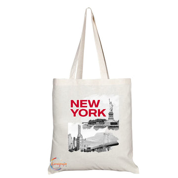 TB1511 New York Brooklyn Bridge Novelty Present Gift Printed Tourist Tote Shoulder Souvenir Gift Bag (Design 1)