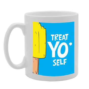 Treat Yo Self Yourself   Printed Tea Coffee Ceramic  Mg3012 - Funny Printed Coffee Mug - Great Gift Idea