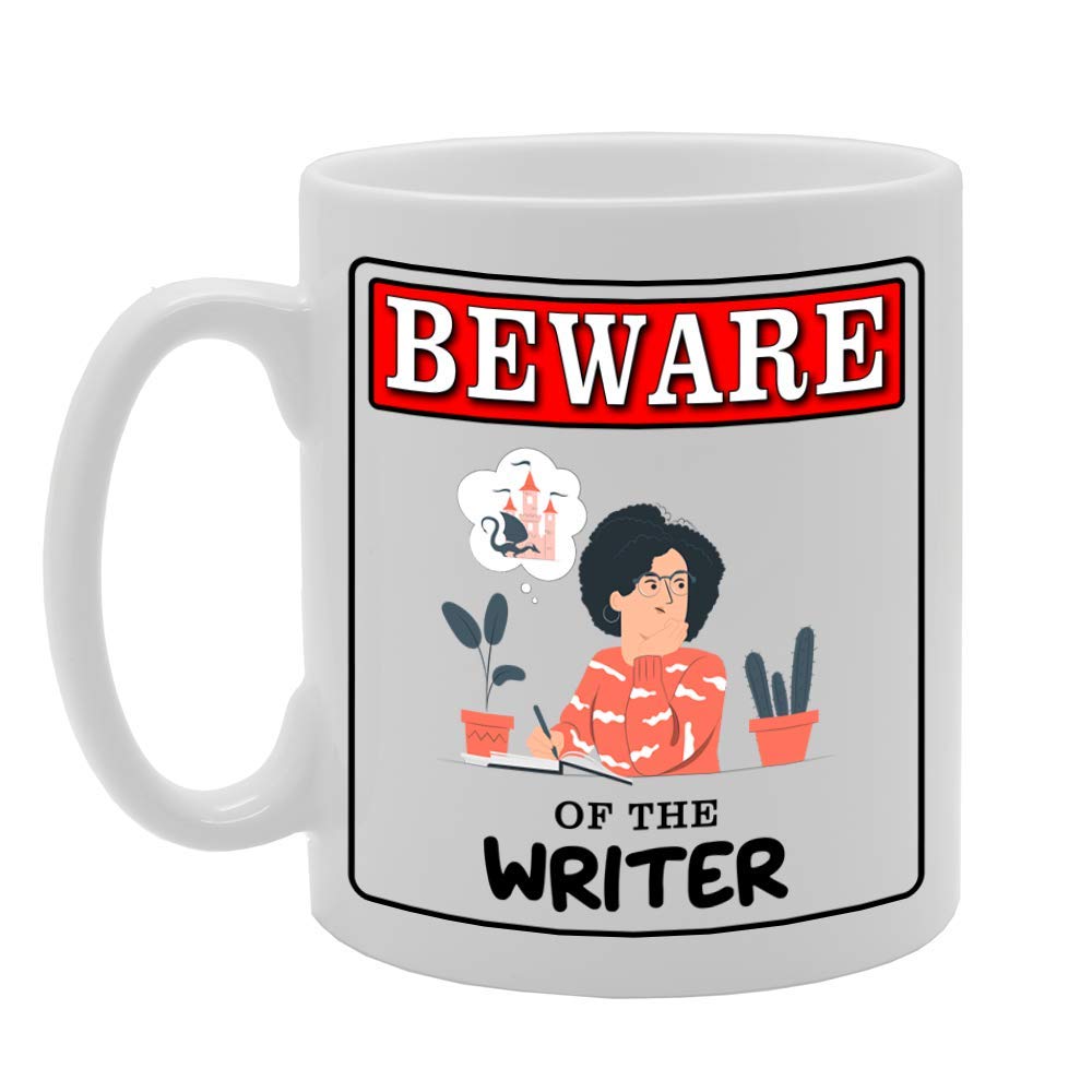 Beware Of The Writer   Printed Tea Coffee Ceramic  Mg4938 - Funny Printed Coffee Mug - Great Gift Idea