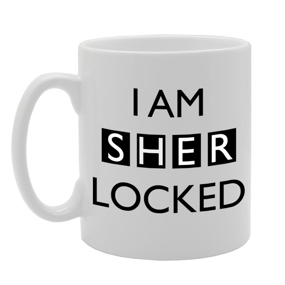 I Am Sherlocked   Printed Tea Coffee Ceramic  Mg733 - Funny Printed Coffee Mug - Great Gift Idea