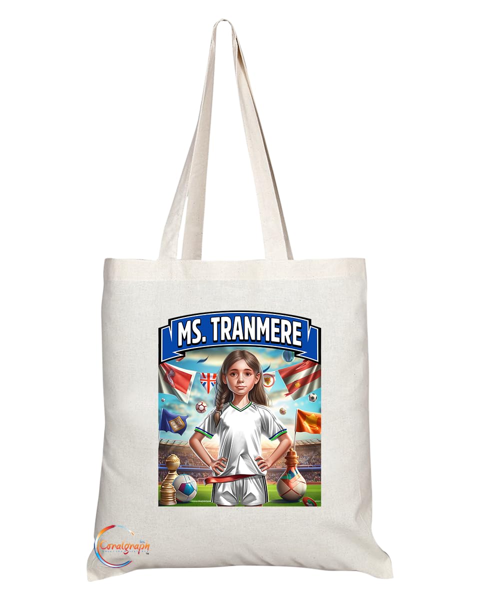 TB1684 Ms Bradford Footie Fan Lady Girl Tote Bag - Eco-Friendly, Stylish, Long Handled, Perfect Novelty Gift by
