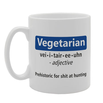 Vegetarian Funny Meaning Dictionary Definition   Printed Tea Coffee Ceramic  Mg2697 - Funny Printed Coffee Mug - Great Gift Idea