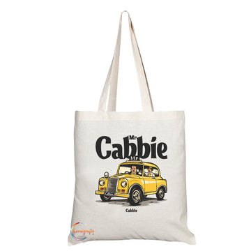 TB1717 Mr Cab Driver Tote Bag - Great for Taxi Drivers, Chauffeurs, Transportation Workers - Sustainable, Stylish, Long Handled, Durable and Reusable