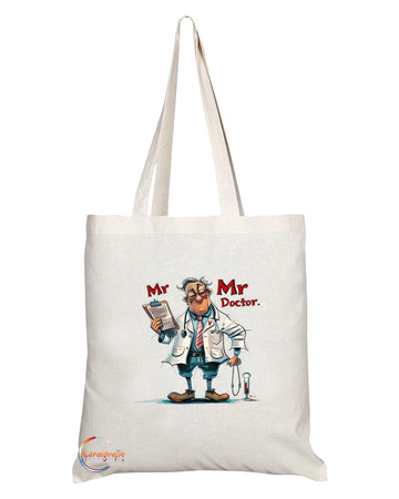TB1971 Mr Doctor Tote Bag - Ideal for Medical Professionals, Doctors, and Healthcare Workers - Tote Bag with Inspirational Design