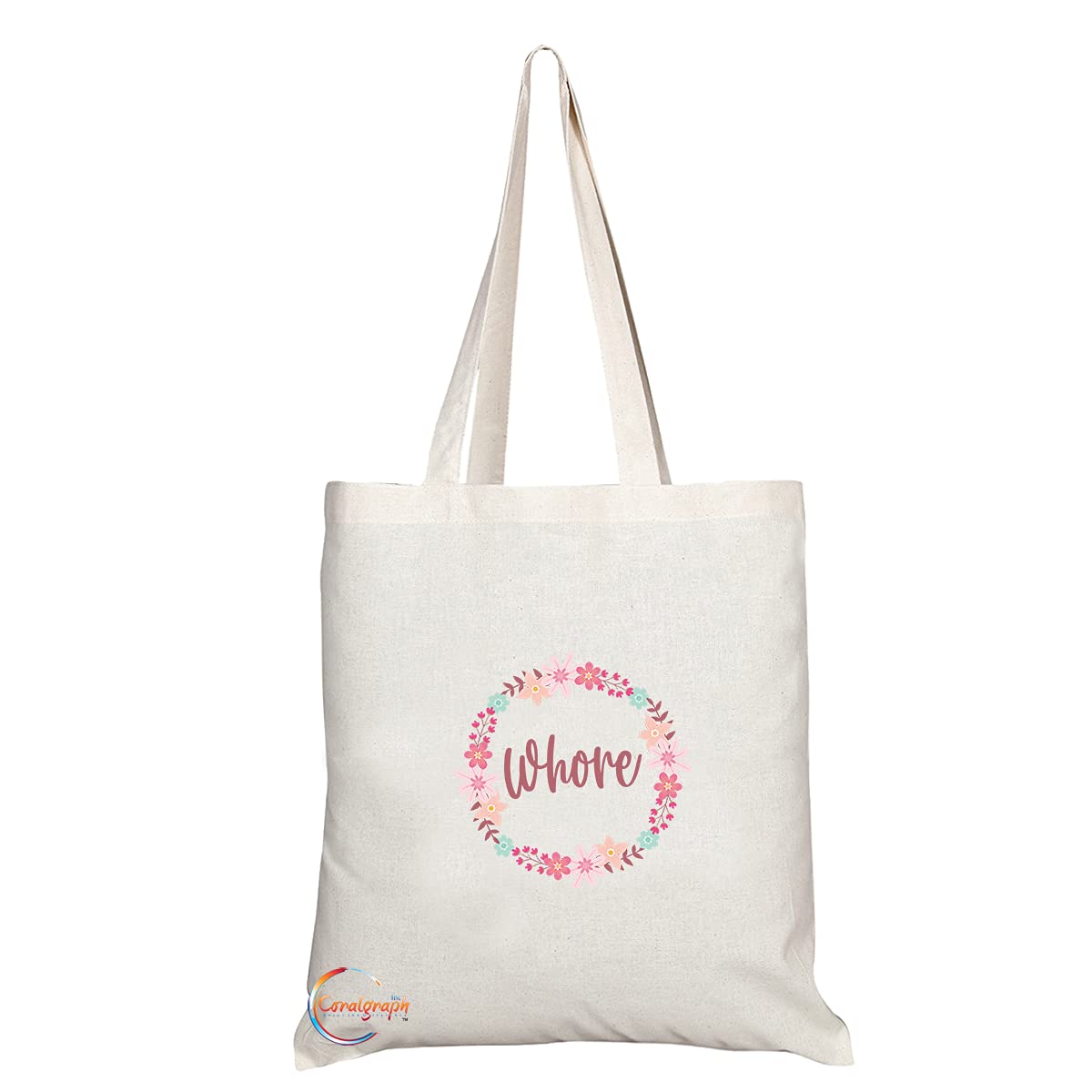 TB1410 Whore Novelty Present Gift Printed Eco-Friendly Stylish Long Handled Tote Shoulder Bag