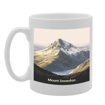Printed Coffee Ceramic  Featuring Cities And Landmarks In United Kingdom (Snowdon) - Funny Printed Coffee Mug - Great Gift Idea