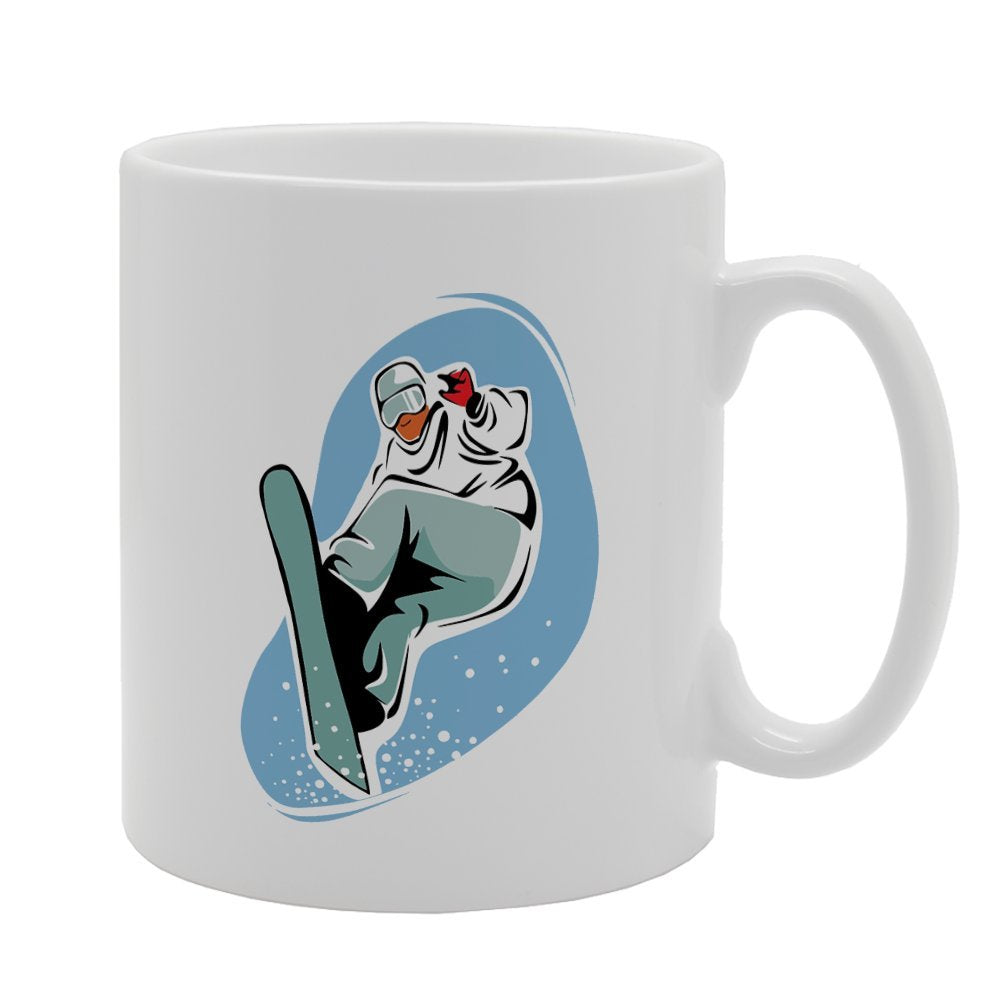 I Love Snow Boarding   Printed Tea Coffee Ceramic  Mg2671 - Funny Printed Coffee Mug - Great Gift Idea