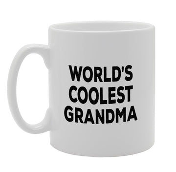 World'S Coolest Grandma   Printed Tea Coffee Ceramic  Mg1360 - Funny Printed Coffee Mug - Great Gift Idea