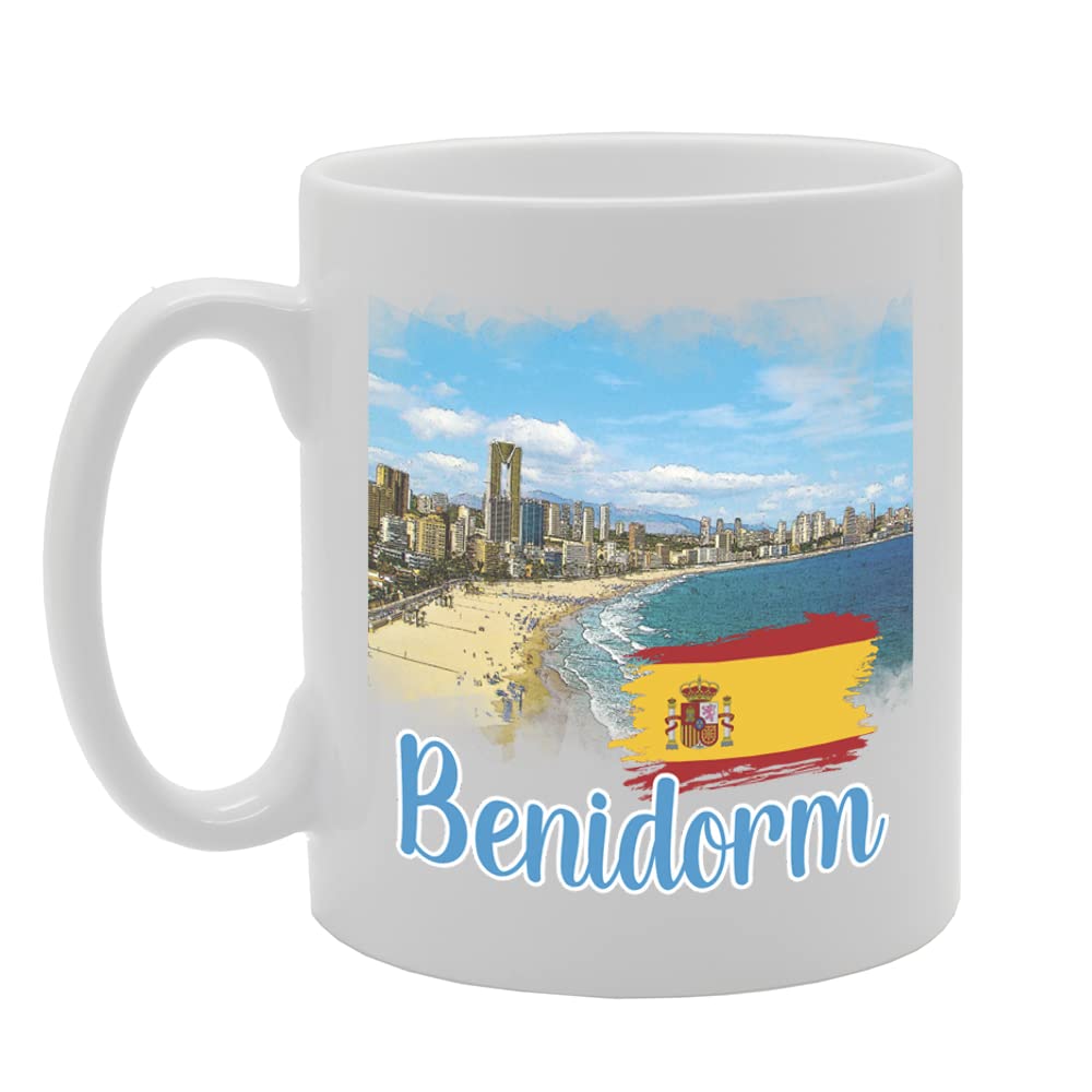 Benidorm Spain - B   Printed Tea Coffee Ceramic  Mg5719 - Funny Printed Coffee Mug - Great Gift Idea