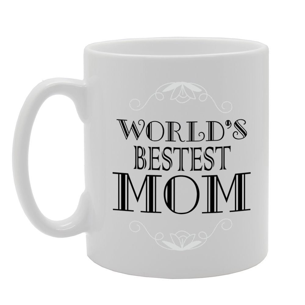 Mother'S Day - World'S Bestest Mom   Printed Tea Coffee Ceramic  Mg3729 - Funny Printed Coffee Mug - Great Gift Idea