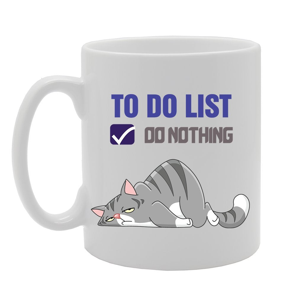 Funny To Do List Do Nothing   Printed Tea Coffee Ceramic  Mg3512 - Funny Printed Coffee Mug - Great Gift Idea