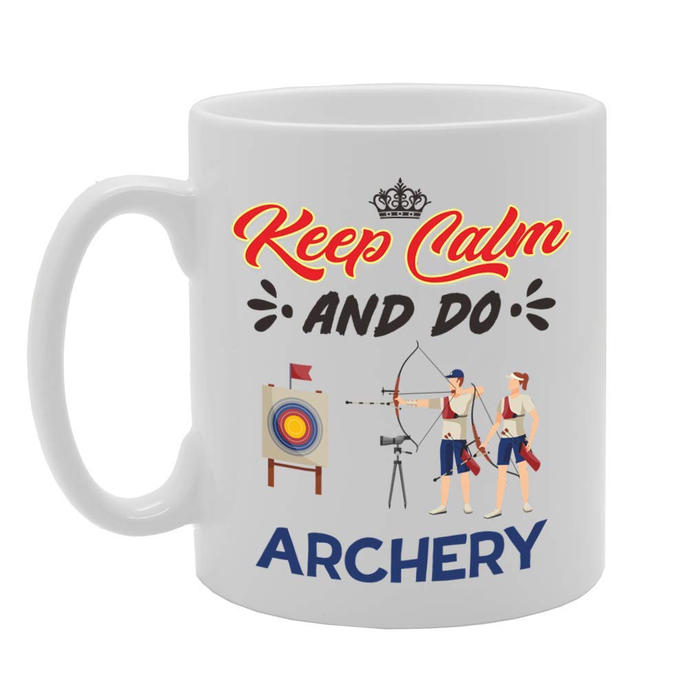 Keep Calm And Do Archery   Printed Tea Coffee Ceramic  Mg5070 - Funny Printed Coffee Mug - Great Gift Idea