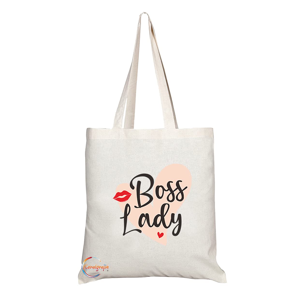TB1104 Boss Lady Novelty Present Gift Printed Eco-Friendly Stylish Long Handled Tote Shoulder Bag