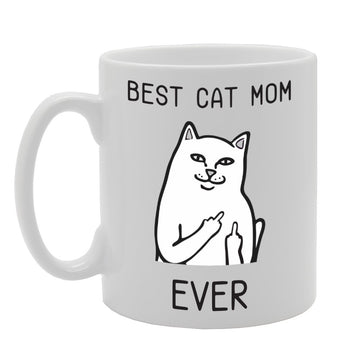 Best Cat Mom Ever Funny    Printed Tea Coffee Ceramic  Mg1791 - Funny Printed Coffee Mug - Great Gift Idea