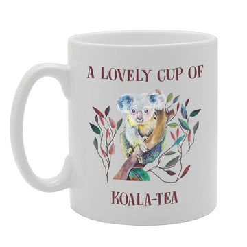 A Lovely Cup Of Koala-Tea   Printed Tea Coffee Ceramic  Mg5165 - Funny Printed Coffee Mug - Great Gift Idea