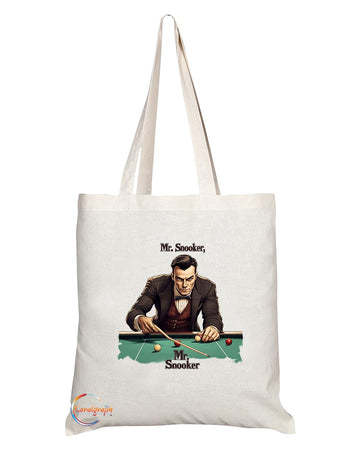Natural Reusable Shopping Souvenir Tote Bag Featuring Popular Sports Designs from Around the World (Snooker)