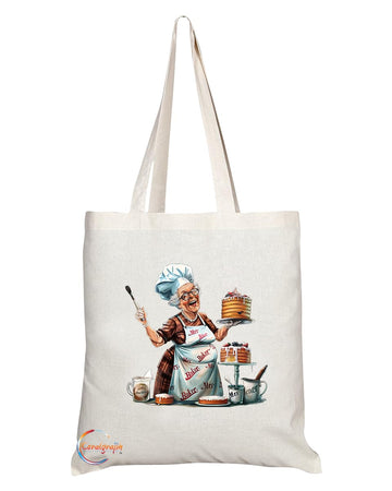 TB1838 Mrs Baker Tote Bag - Great Gift for Bakers, Pastry Chefs, Baking Enthusiasts - Durable, Stylish, Eco-Friendly, Reusable, Spacious, and Lightweight