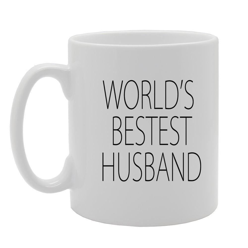 World'S Bestest Husband   Printed Tea Coffee Ceramic  Mg1383 - Funny Printed Coffee Mug - Great Gift Idea