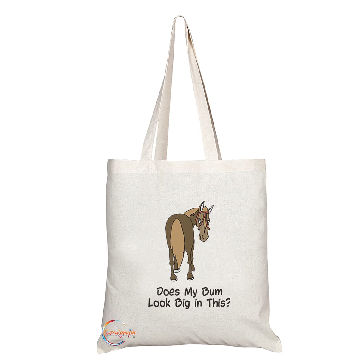TB1229 Does My Bum Look Big In This Novelty Present Gift Printed Eco-Friendly Stylish Long Handled Tote Shoulder Bag