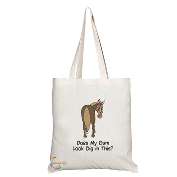 TB1229 Does My Bum Look Big In This Novelty Present Gift Printed Eco-Friendly Stylish Long Handled Tote Shoulder Bag