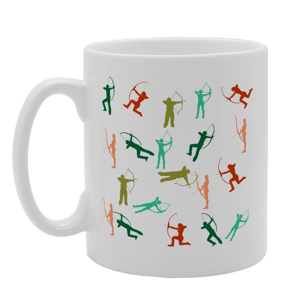 Colourful Archery Ilustrations   Printed Tea Coffee Ceramic  Mg3196 - Funny Printed Coffee Mug - Great Gift Idea