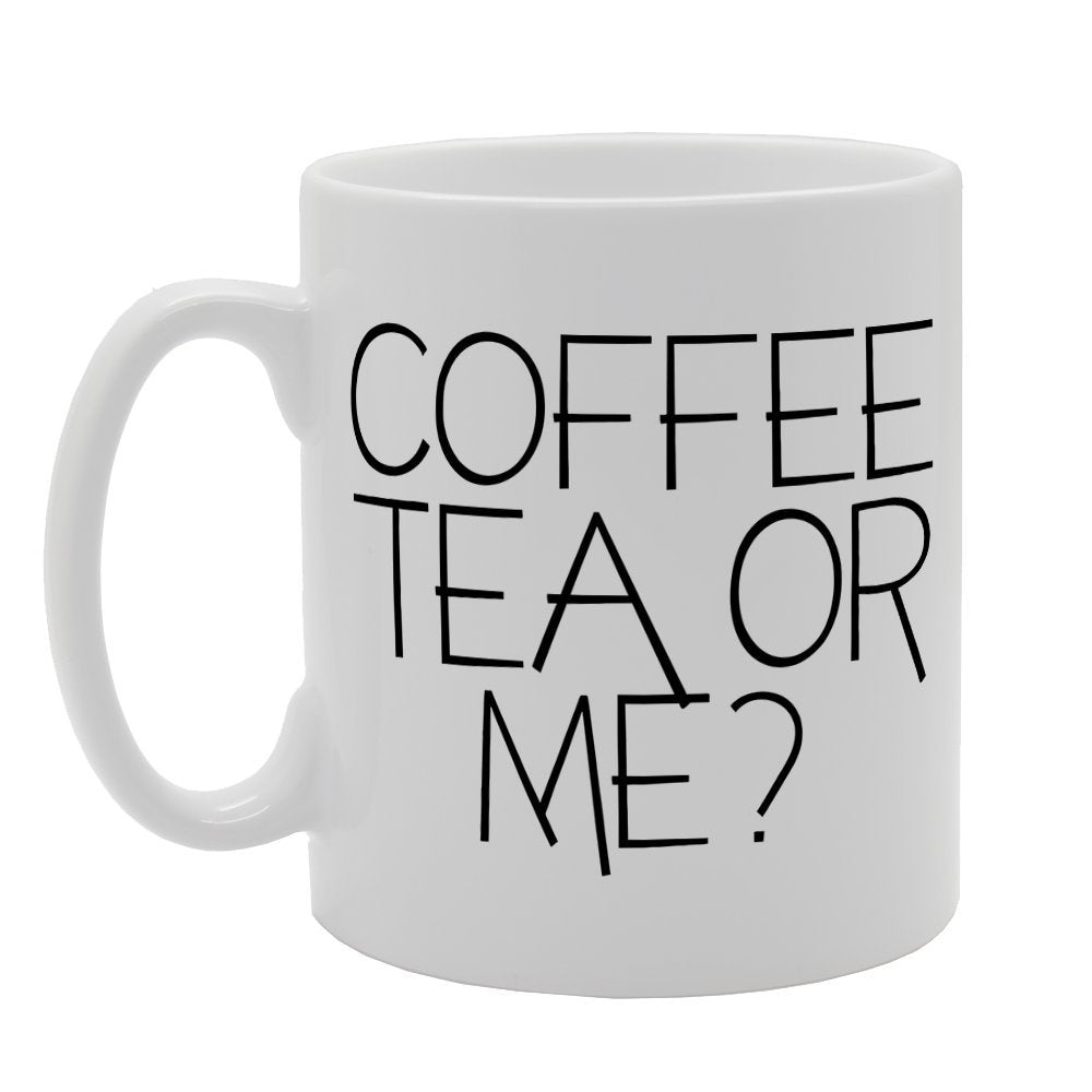 Coffee Tea Or Me   Printed Tea Coffee Ceramic  Mg1857 - Funny Printed Coffee Mug - Great Gift Idea
