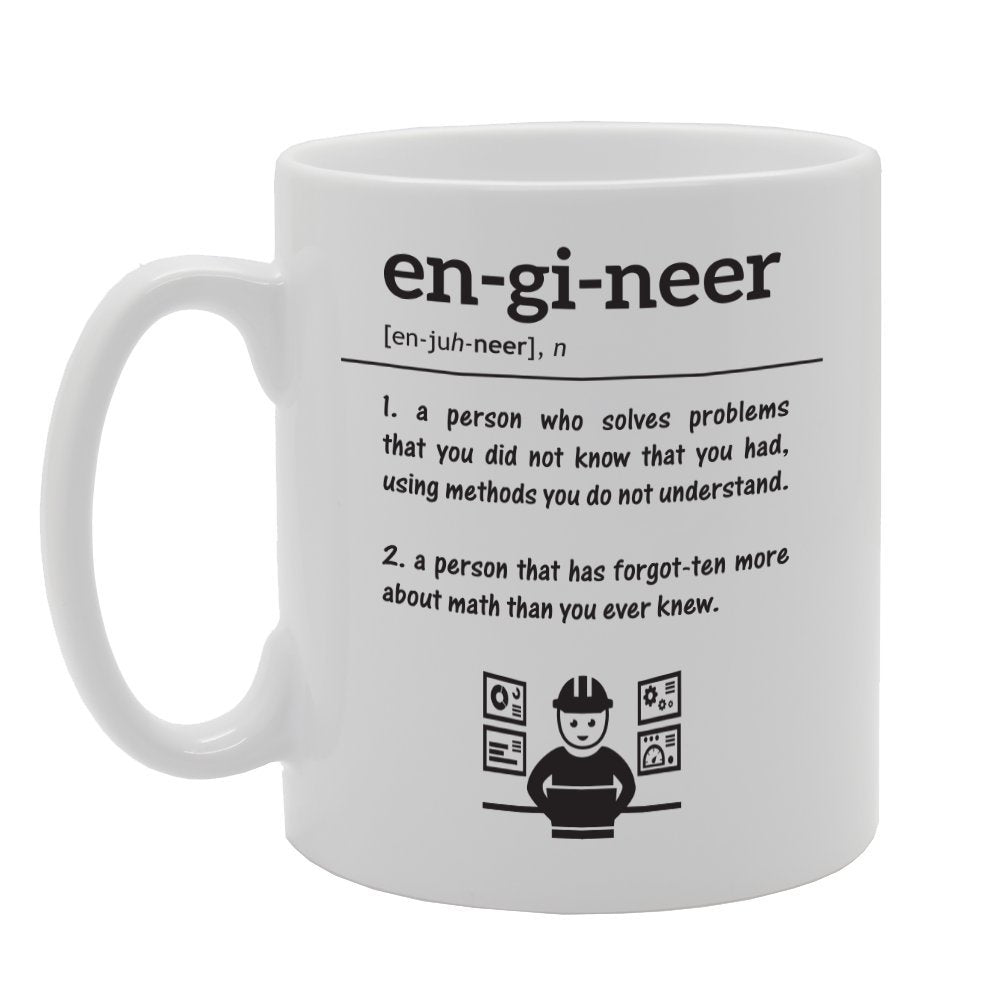 Funny Engineer Meaning   Printed Tea Coffee Ceramic  Mg2145 - Funny Printed Coffee Mug - Great Gift Idea