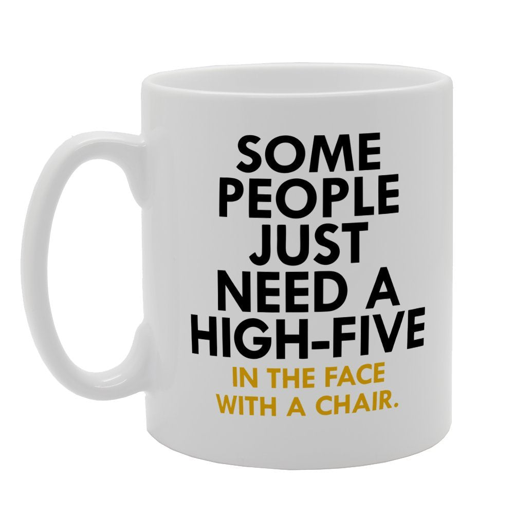 Some People Just Need A High Five   Printed Tea Coffee  Mg1615 - Funny Printed Coffee Mug - Great Gift Idea