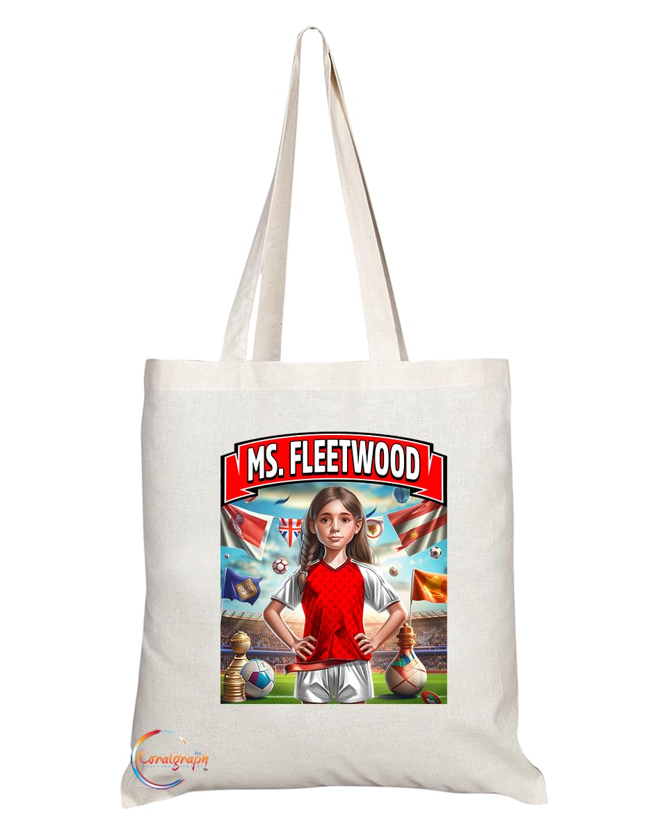 TB1666 Ms Fleetwood Footie Fan Lady Girl Tote Bag - Eco-Friendly, Stylish, Long Handled, Perfect Novelty Gift by