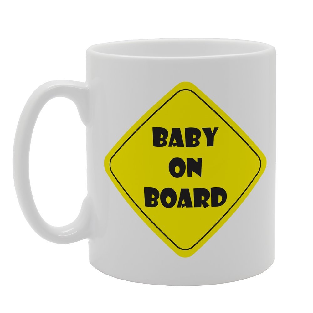 Baby On Board   Printed Tea Coffee Ceramic  Mg1884 - Funny Printed Coffee Mug - Great Gift Idea