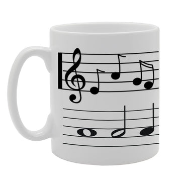 Music Lines   Printed Tea Coffee Ceramic  Mg1119 - Funny Printed Coffee Mug - Great Gift Idea