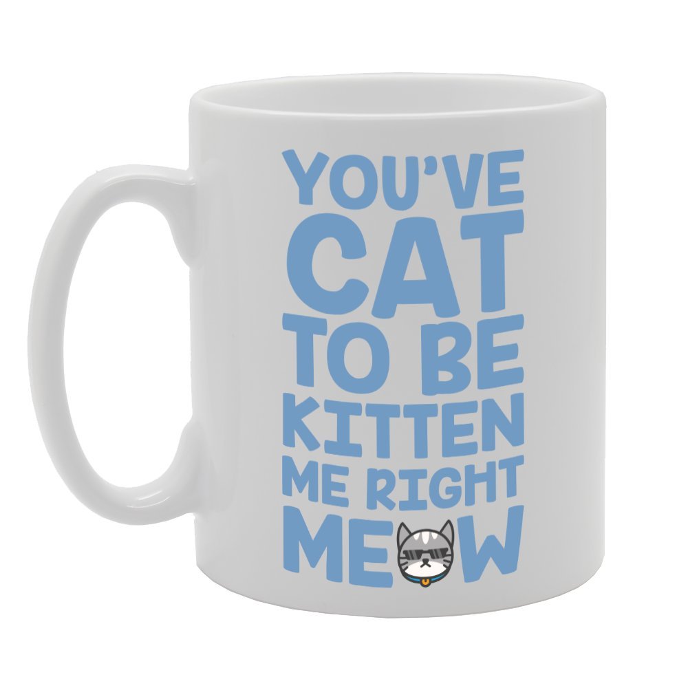 You Have Cat To Be Kitten Me Right Meow   Printed Tea Coffee Ceramic  Mg2895 - Funny Printed Coffee Mug - Great Gift Idea