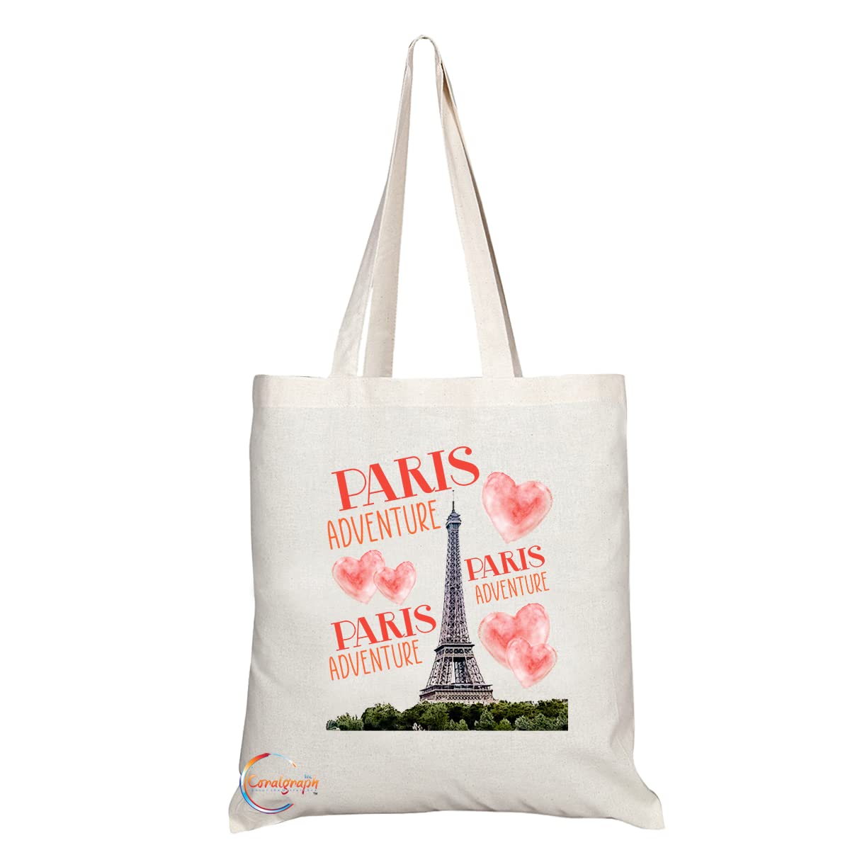 TB1513 Love Paris Eiffel Novelty Present Gift Printed Tourist Tote Shoulder Souvenir Gift Bag