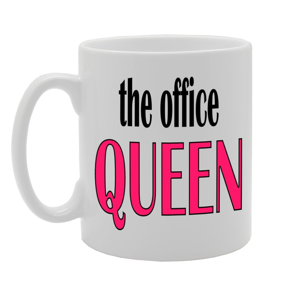 The Office Queen/Funny Office    Printed Tea Coffee Ceramic  Mg384 - Funny Printed Coffee Mug - Great Gift Idea