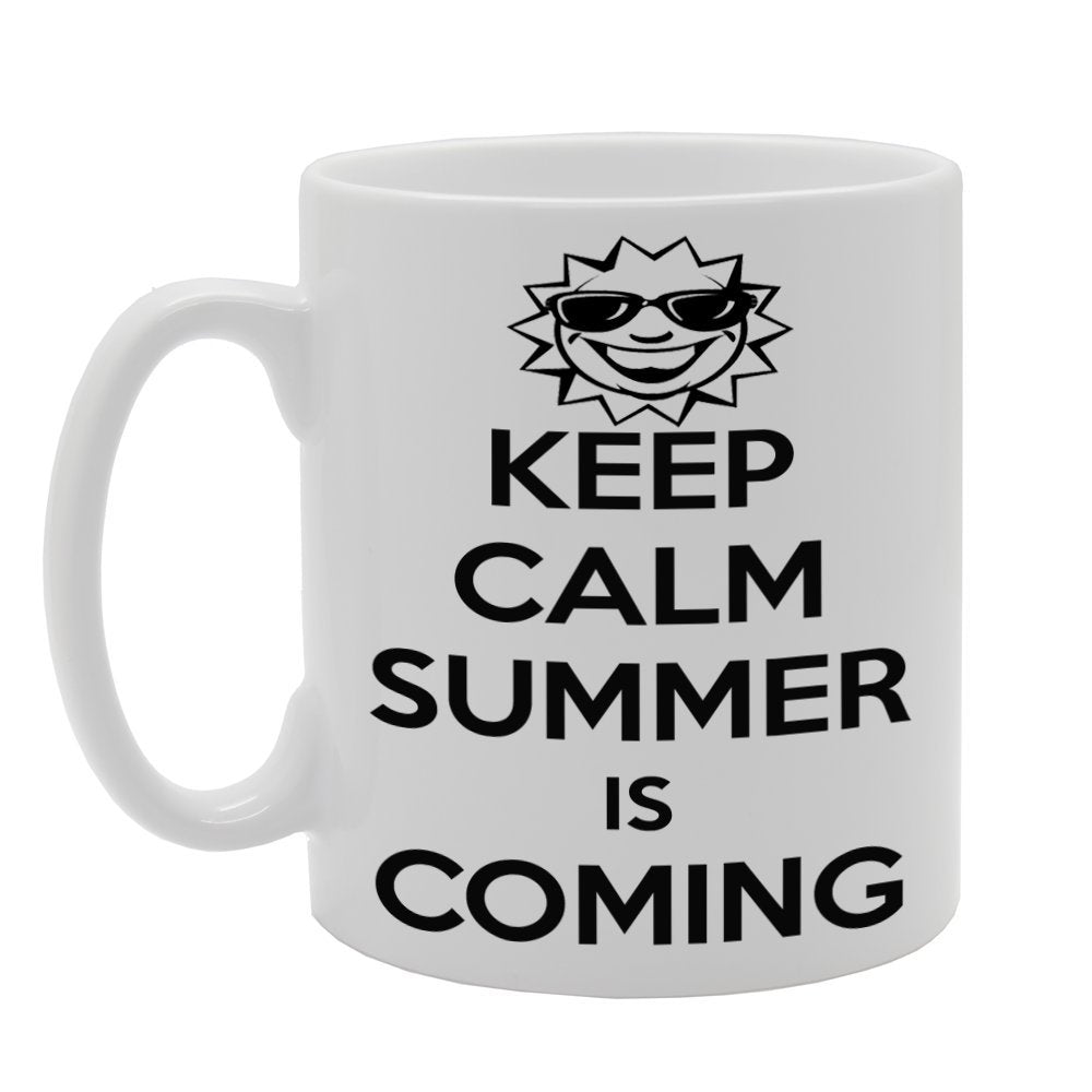 Keep Calm Summer Is Coming   Printed Tea Coffee Ceramic  Mg574 - Funny Printed Coffee Mug - Great Gift Idea